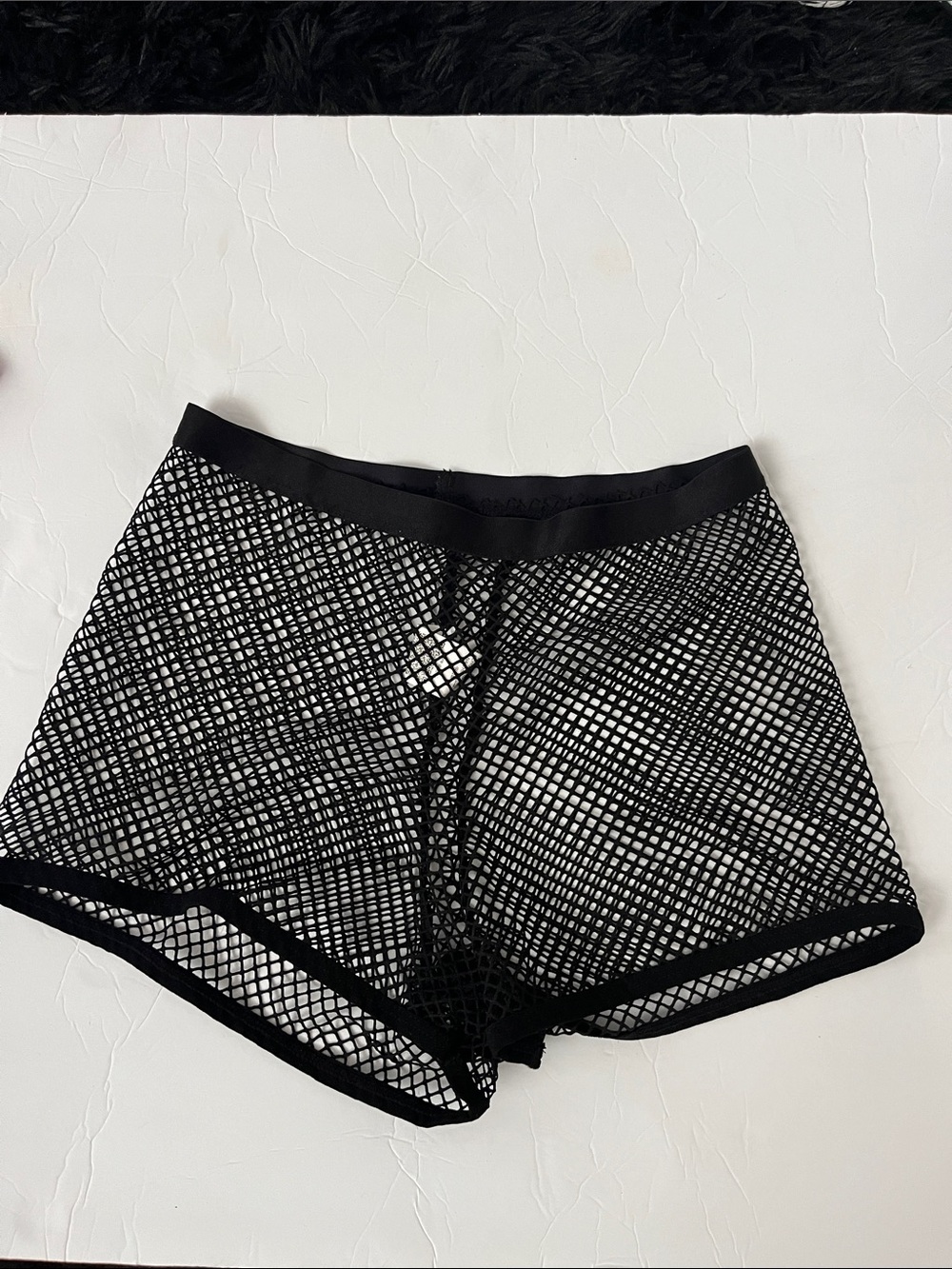 Women’s Black Mesh Shorts